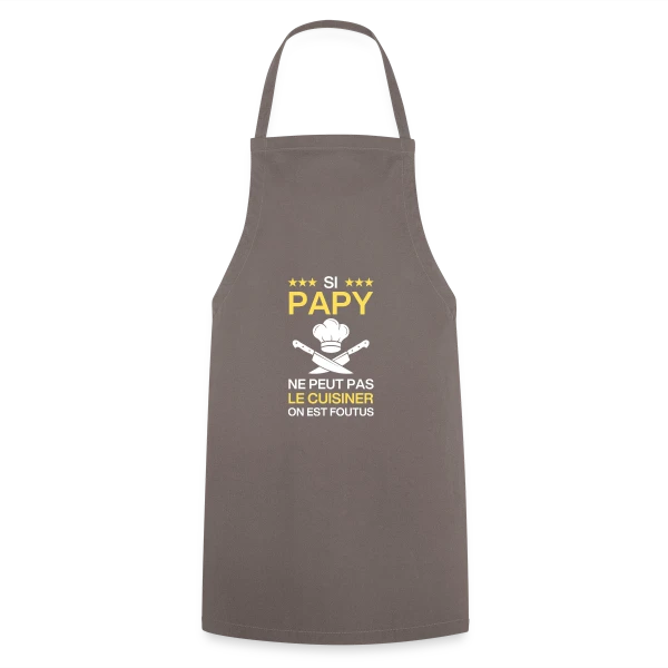 Humour Papy Cuisinier - On est foutus ! sur Tablier de cuisine