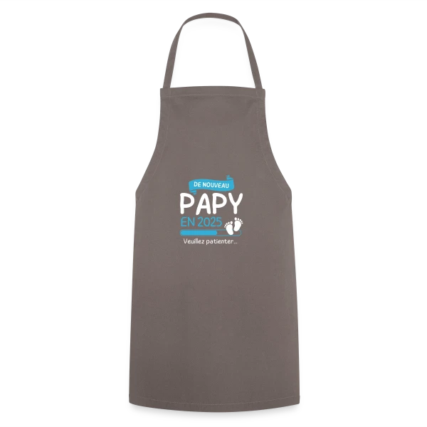 'De Nouveau Papy en 2025' – Annonce Maternité Humoristique sur Tablier de cuisine