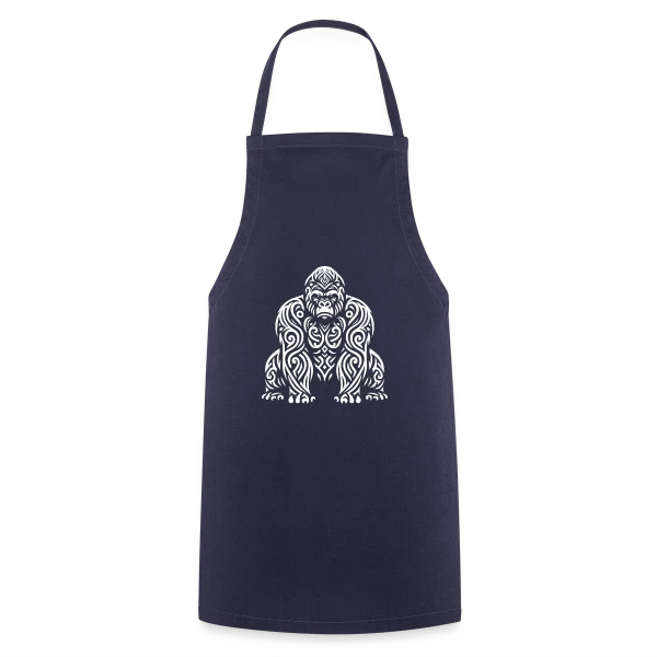 Gorille Tribal - Design Ethnique Sauvage sur Tablier de cuisine