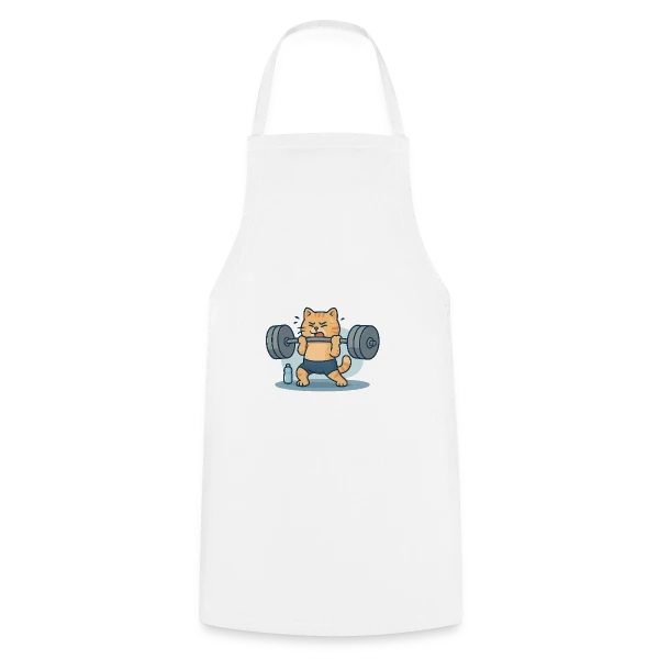 Je Peux Pas, J'ai Muscu ! Chat Bodybuilder Humour sur Tablier de cuisine