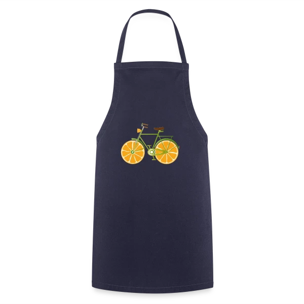 Vélo Fruitix : L'Original Fun aux Roues Oranges sur Tablier de cuisine