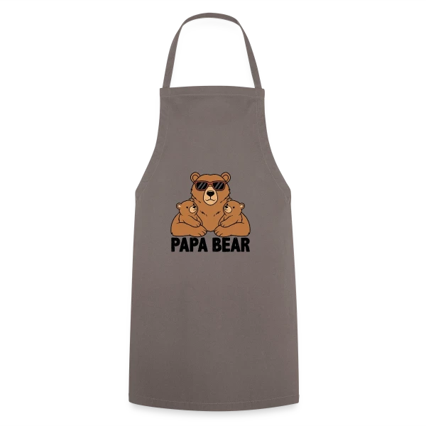 'Papa Bear' - Force et Tendresse Familiale sur Tablier de cuisine