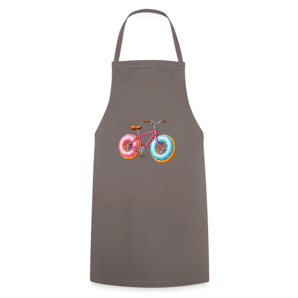 Cycliste Gourmand : Donut & Vélo Humoristique sur Tablier de cuisine