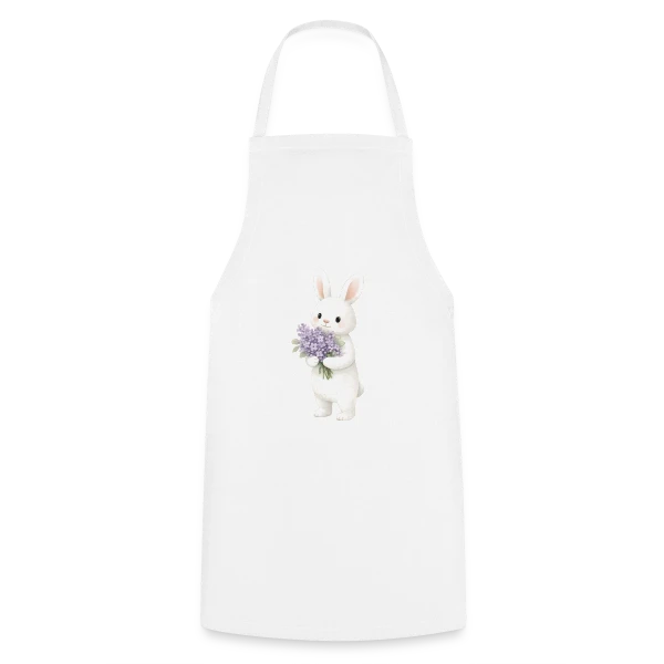 Lapin dans les Lilas - Douceur Printanière sur Tablier de cuisine