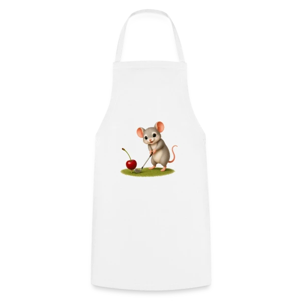 La Souris Golfeuse sur Tablier de cuisine