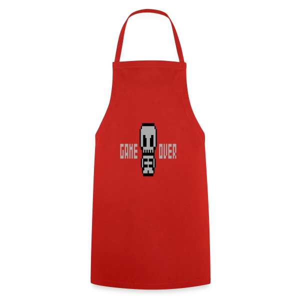 Pixelsquelette : L'Art Macabre en Pixel Art sur Tablier de cuisine