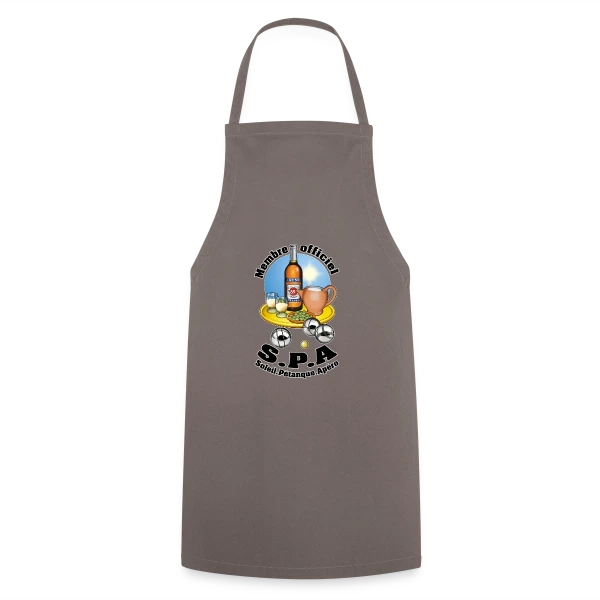 Club S.P.A : Soleil, Pétanque, Apéro ! sur Tablier de cuisine