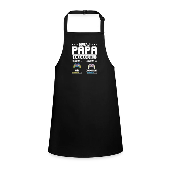 Maquette de Niveau Papa Débloqué : T-shirt Futur Papa Gamer à personnaliser