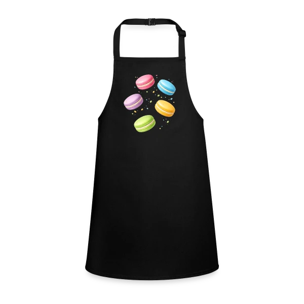 Maquette de Tablier Enfant « Macarons Colorés - Douceur Gourmande » à personnaliser