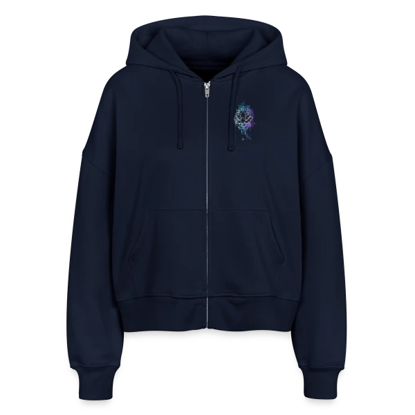 Mandala Solstice d'Été Lumineux sur Veste à capuche bio Ida Stanley/Stella Femme
