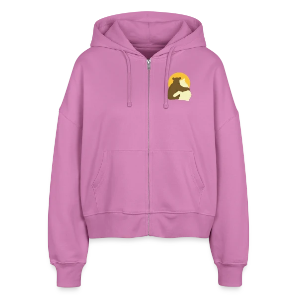 Duo Papa Ours & Maman Ourse - Amour Familial sur Veste à capuche bio Ida Stanley/Stella Femme
