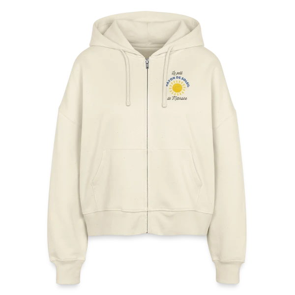 Marraine : Mon Rayon de Soleil sur Veste à capuche bio Ida Stanley/Stella Femme