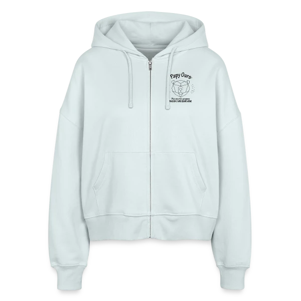 Papy Ours Grognon, Adoré Malgré Tout sur Veste à capuche bio Ida Stanley/Stella Femme