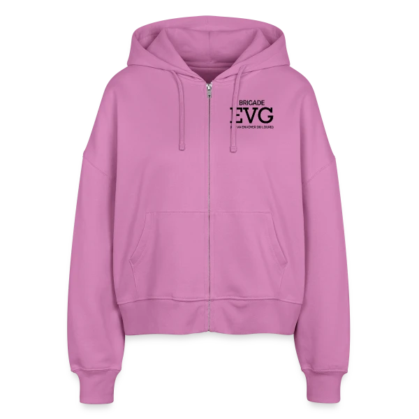 Brigade EVG On Va Envoyer Du Lourd sur Veste à capuche bio Ida Stanley/Stella Femme