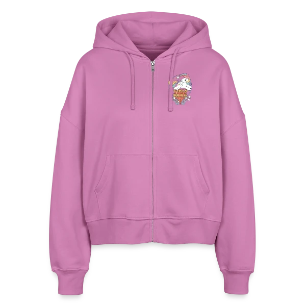 Poney Rétro Girls Rule sur Veste à capuche bio Ida Stanley/Stella Femme