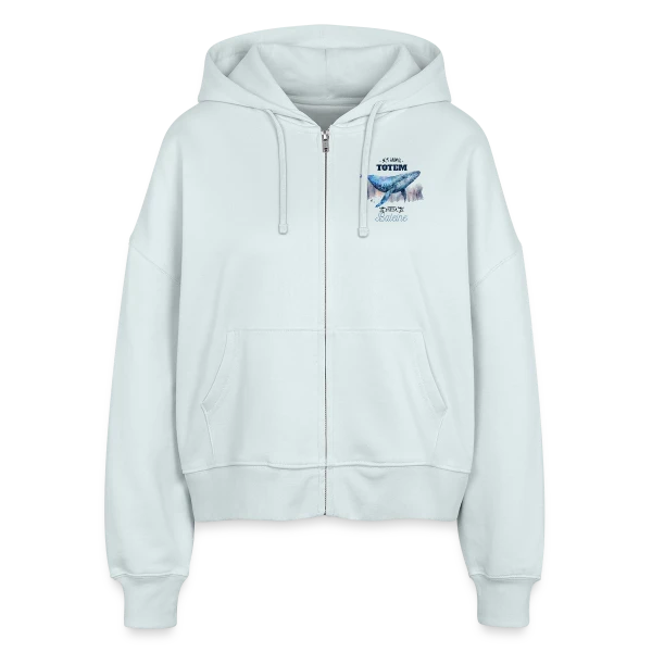 La Baleine, Mon Animal Totem sur Veste à capuche bio Ida Stanley/Stella Femme