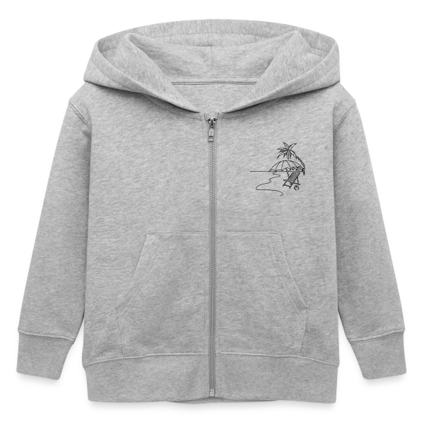Scène de Plage Minimaliste sur Veste à capuche enfant bio Stanley/Stella