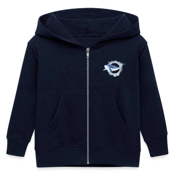 Baleine Bleue et Récif Corallien - Style Aquarelle sur Veste à capuche enfant bio Stanley/Stella