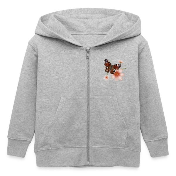 Papillon Paon-du-Jour Éclatant de Roses sur Veste à capuche enfant bio Stanley/Stella