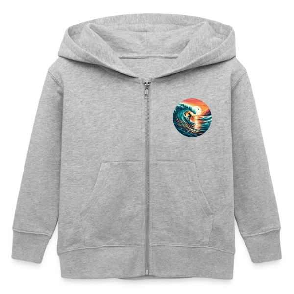 Sunset Surfer | T-Shirt Ambiance Plage & Coucher de Soleil sur Veste à capuche enfant bio Stanley/Stella