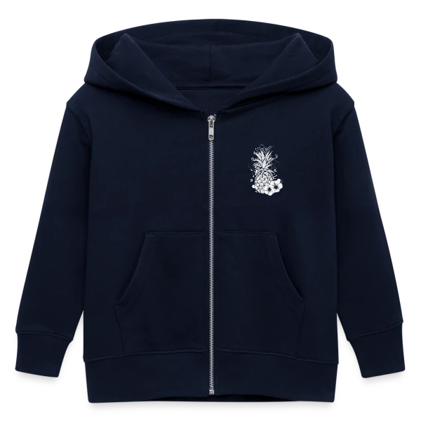 Ananas Tropical Blanc Stylisé sur Veste à capuche enfant bio Stanley/Stella