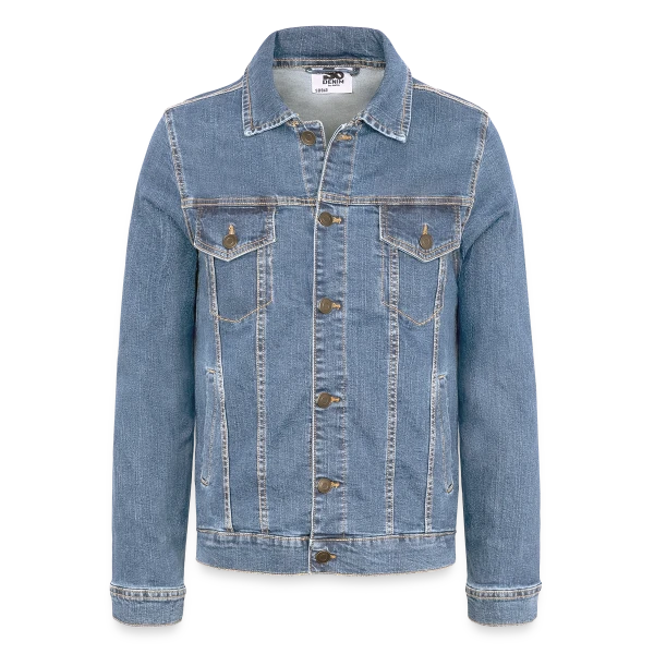 Maquette de Veste en jean unisexe à personnaliser